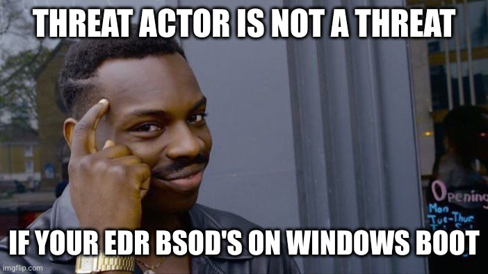 lrn2dfir's tweet photo. Whoops. #crowdstrike #bsod https://t.co/bFLlPiLEie