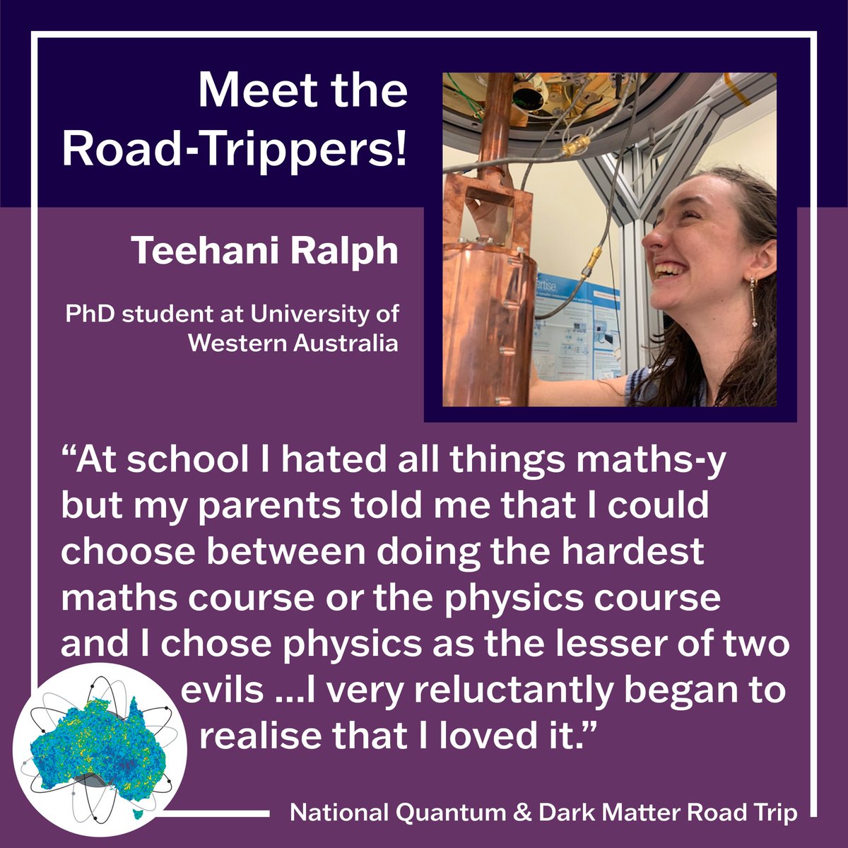 Meet Teehani! <a href="/PhysicsUwa/">Department of Physics at University of WA</a> @ARC_EQUS <a href="/ARC_DMPP/">Dark Matter Centre</a>