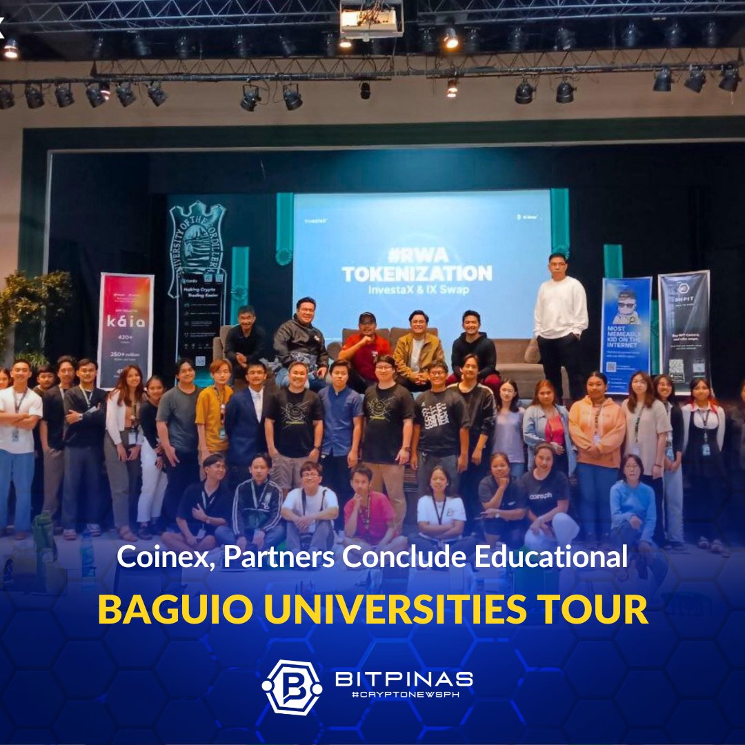 bitpinas's tweet photo. ๐ Coinex and partners conclude educational roadshow in Baguio: https://t.co/b9FHZtiDcO
@CoinexFilipino https://t.co/UWfxQgUz7z
