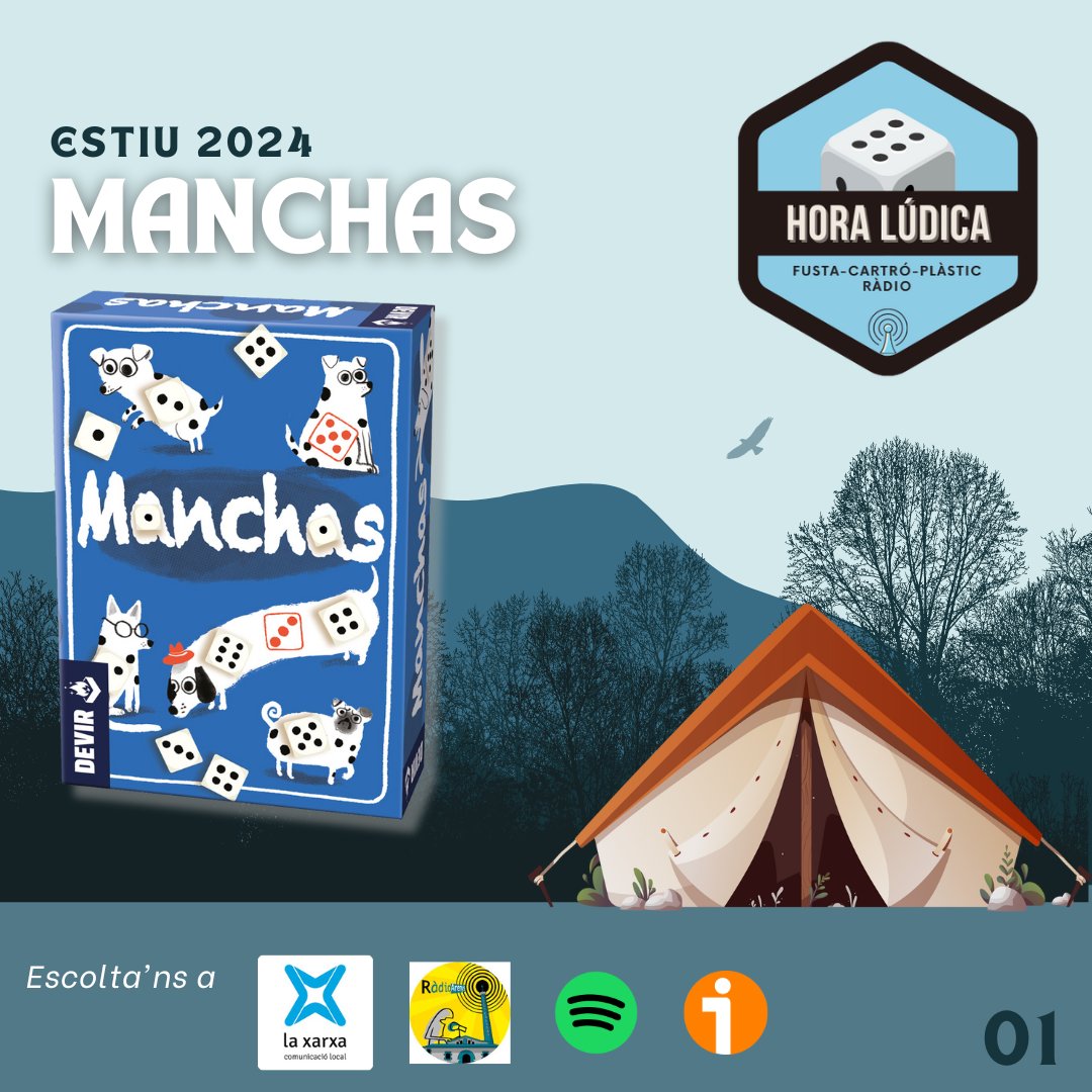 En Javi i en Juan Carlos juguen aquesta vegada al Manchas, un joc de Jon Perry publicat per <a href="/DevirIberia/">Devir Iberia</a> 
Tot això entre sorra, formigues, jovent jugant a la piscina i molta, molta, molta mandra...
go.ivoox.com/rf/131796430