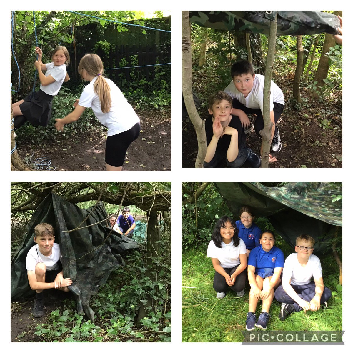 LostockGralamPr's tweet photo. Forest schools fun for Toucans. Using flint and steel to light mini fires, making dens and constructing swings. Team work, resilience, friendship, perseverance. #LGCEScience #LGCEForestSchools https://t.co/OMTqQ4B94L