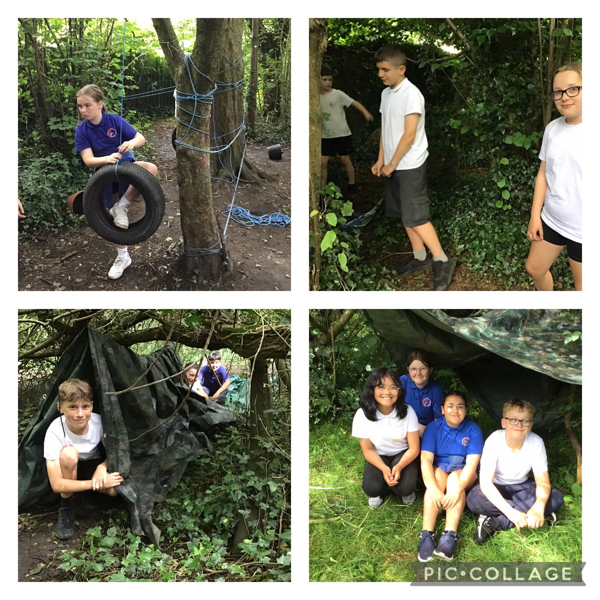 LostockGralamPr's tweet photo. Forest schools fun for Toucans. Using flint and steel to light mini fires, making dens and constructing swings. Team work, resilience, friendship, perseverance. #LGCEScience #LGCEForestSchools https://t.co/OMTqQ4B94L