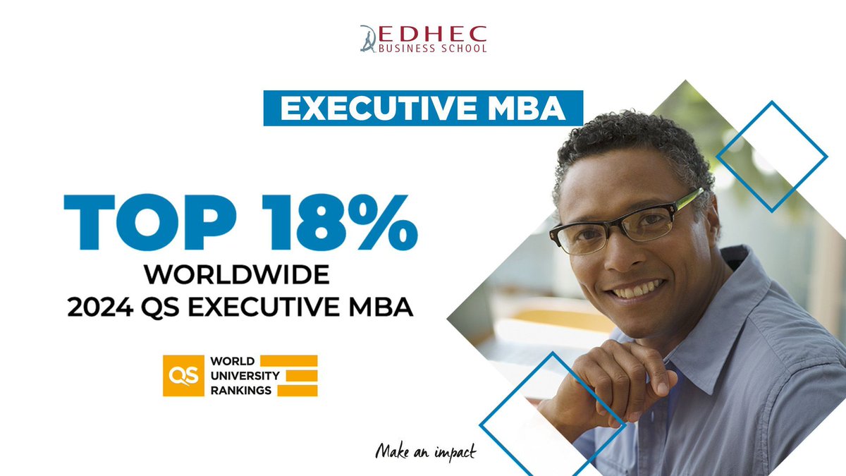 EDHEC Executive (@edhecmanagement) on Twitter photo 🏆 So proud to announce that <a href="/EDHEC_BSchool/">EDHEC_BSchool</a> 's #EMBA has once again been recognised as TOP 18% best programmes worldwide!
▶️ ow.ly/OzSV50SFMCC
Congratulations to our teams and thanks to our alumni for their confidence in this programme!
#ProudlyEDHEC #executiveeducation 🏆 So proud to announce that <a href="/EDHEC_BSchool/">EDHEC_BSchool</a> 's #EMBA has once again been recognised as TOP 18% best programmes worldwide!
▶️ ow.ly/OzSV50SFMCC
Congratulations to our teams and thanks to our alumni for their confidence in this programme!
#ProudlyEDHEC #executiveeducation