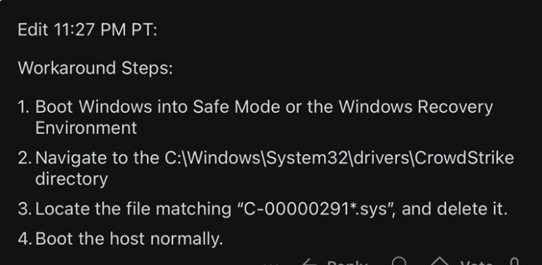 acceptsystems's tweet image. Crowdstrike BSOD