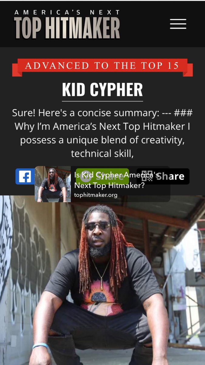 KidCypher1's tweet photo. Vote for me click the link below

https://t.co/ijt0C00mmv https://t.co/9NCQSuAJBW