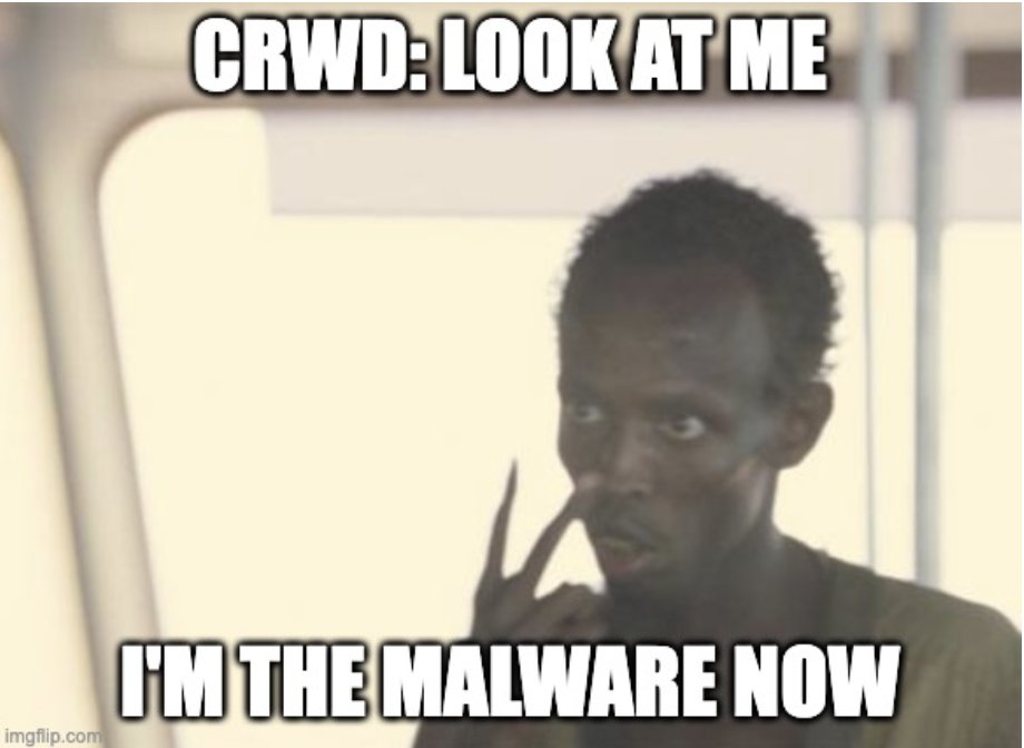 Too soon?

#Crowdstrike