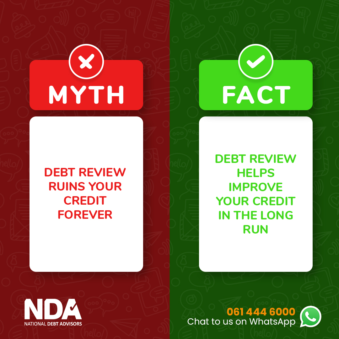 NationalDebtAdv's tweet image. Don't let misconceptions hold you back from seeking financial relief. 

Discover the truth about debt review and how it can positively impact your credit score. 

#DebtReview #CreditScore #FinancialTruths