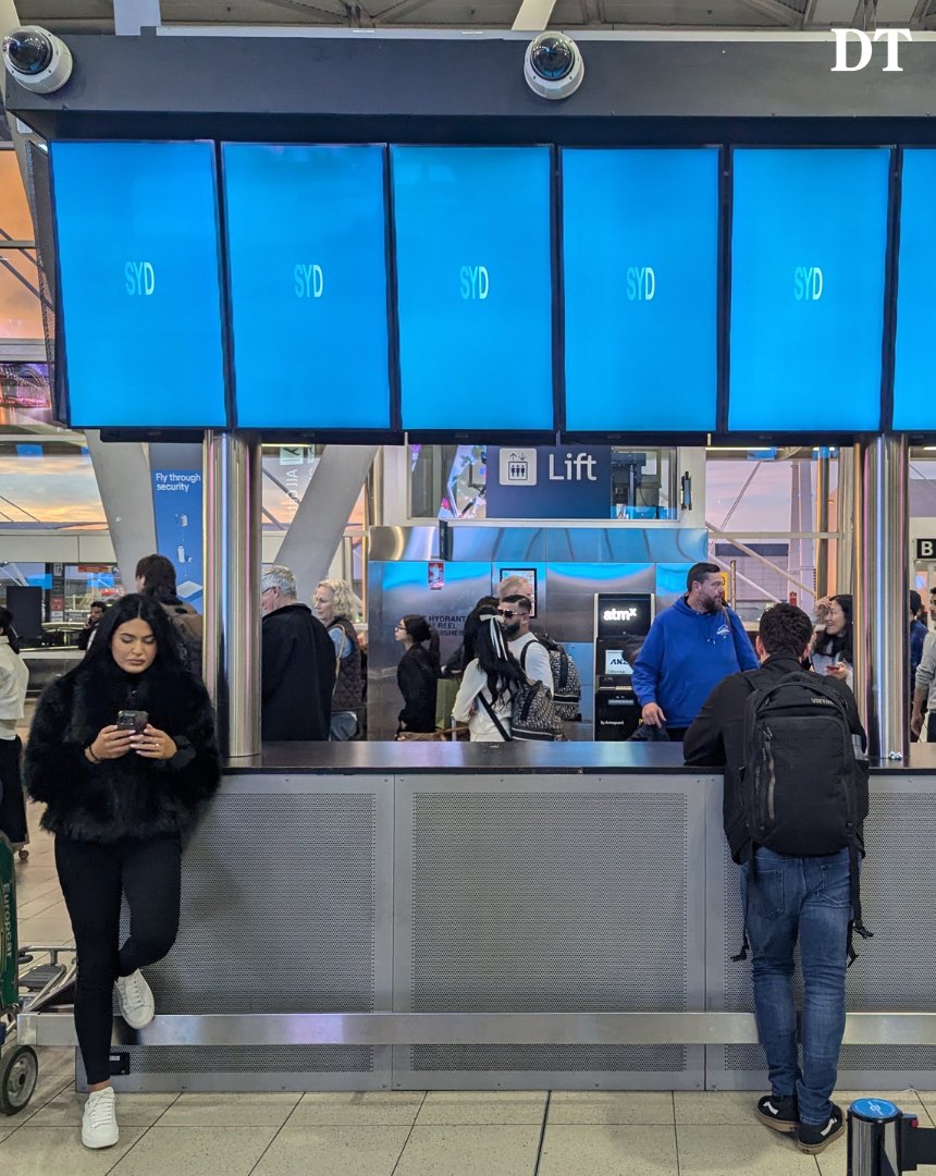 dailytelegraph's tweet photo. From #SydneyAirport to local #Woolworths stores, systems have been ground to a halt due to the global internet system crash. 

MORE INFO: https://t.co/zebf5xj10R https://t.co/bM1zCtZULw