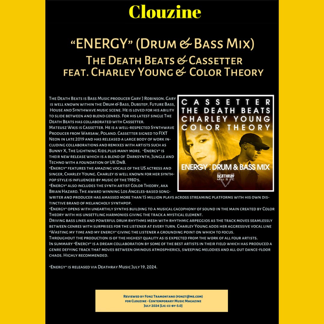 CLOUZINE™ Independent Online Music Publications (@clouzine) on Twitter photo <a href="/clouzine/">CLOUZINE™ Independent Online Music Publications</a> #Edition45 #Reviews <a href="/TheDeathBeats/">The Death Beats</a>
@FonzTramontano <a href="/clouzine/">CLOUZINE™ Independent Online Music Publications</a> #Edition45 #Reviews <a href="/TheDeathBeats/">The Death Beats</a>
@FonzTramontano