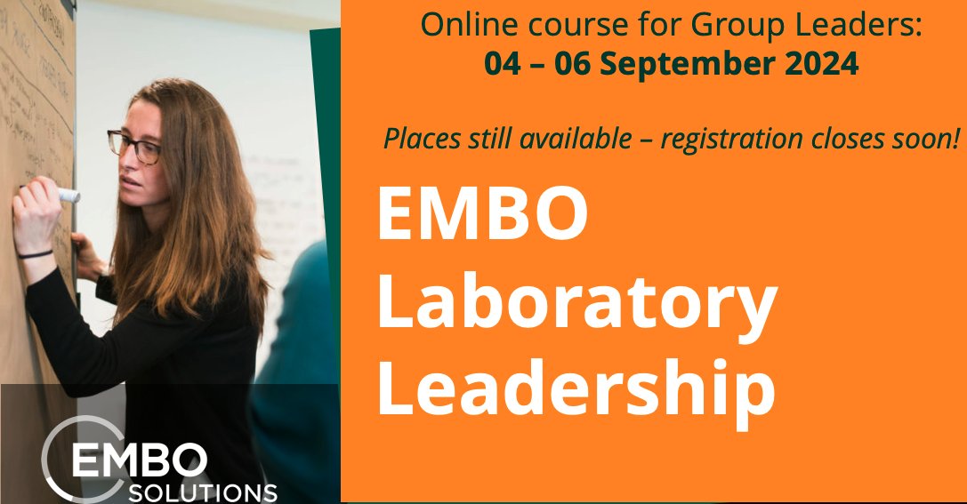 EMBO Lab Leadership (@lifescilearn) on Twitter photo Places still available on online <a href="/EMBO/">EMBO</a> lab leadership for group leaders course 04 – 06 September. Take time to focus on your interpersonal skills, discover tools to support your development + tune up your communication skills. Sign up now: lab-management.embo.org/dates/gl-2024-… #EMBOLabLead #PI Places still available on online <a href="/EMBO/">EMBO</a> lab leadership for group leaders course 04 – 06 September. Take time to focus on your interpersonal skills, discover tools to support your development + tune up your communication skills. Sign up now: lab-management.embo.org/dates/gl-2024-… #EMBOLabLead #PI