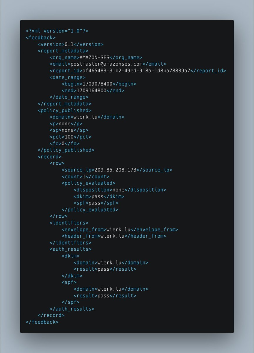 ffraenz's tweet photo. In my last #BuildInPublic post, I introduced #DMARC as a standard to collaborate with your email recipients on security and #deliverability. A crucial part of this is obtaining visibility into your email traffic through DMARC reports.  1/8 https://t.co/VH3NBH2siq