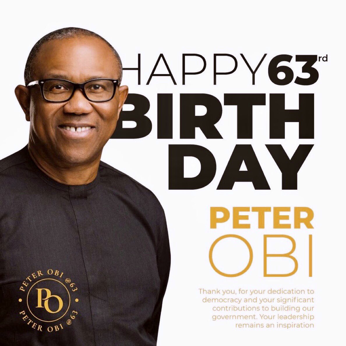 Happy Birthday to 
HE <a href="/PeterObi/">Peter Obi</a> a man that redefined Nigeria political landscape with superior narrative nd brazenly stands against the kleptocracy that's been prevalent in the land.
Obidient Fc world wide hearts you dearly sir