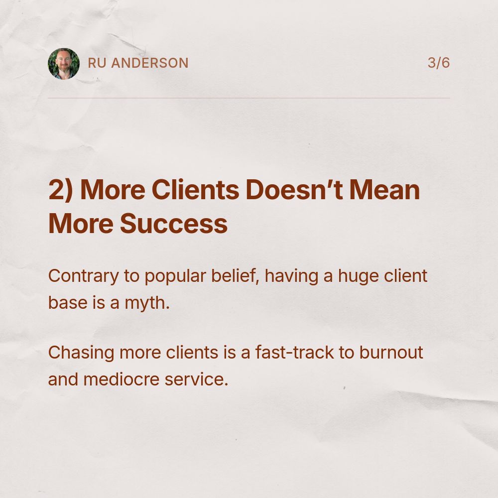 RuAnderson01's tweet photo. A Few Controversial Things I Believe About Nutrition Coaching...

1) Fad Diets Are Useless
2) More Clients Doesn’t Mean More Success
3) Most People Fail at Consistency
4) Ignoring Mental Health Is a Mistake
5) Weight Loss Isn’t the Ultimate Goal https://t.co/Miv1XsKJs1