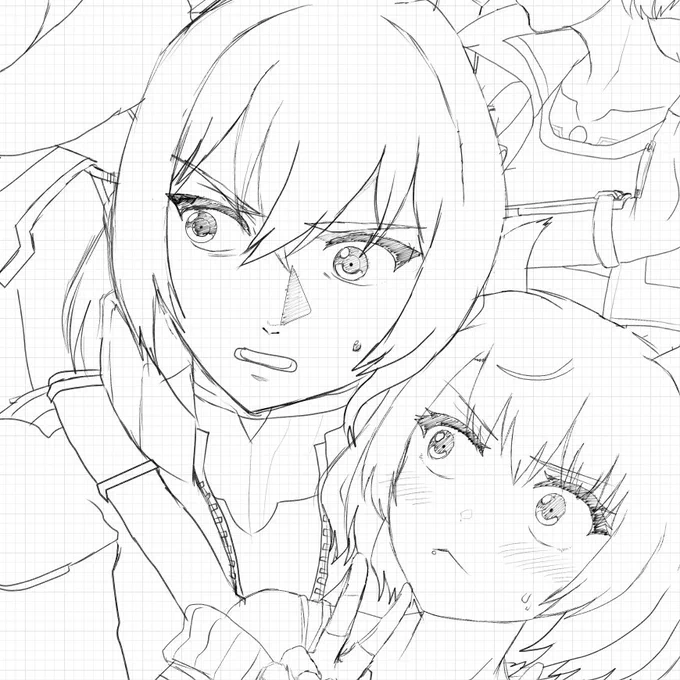 ゼノブレ3の2周年に向けてイラスト作成中です。 