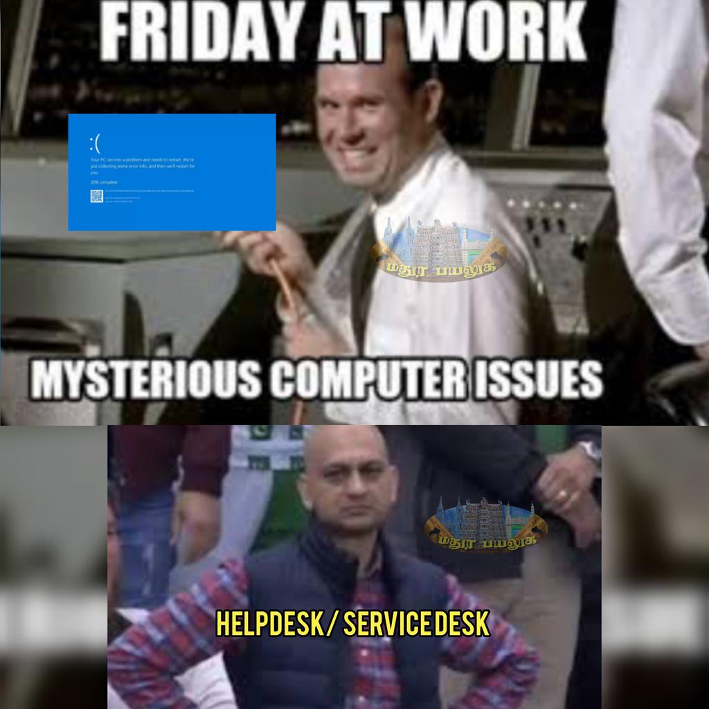 Every corporate office #helpdesk support scenario 

#Microsoft #Windows11 #Windows #Memes #FridayVibes