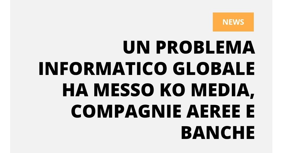 saraperinetto's tweet photo. SkyTg24 ha parlato di attacco hacker a #Microsoft. Non si sa cosa sta succedendo ma molti aeroporti sono bloccati e in diversi stati #USA non funzionano più i servizi di emergenza 911.

@RenewableMatter sta seguendo in diretta la notizia qui:
https://t.co/CMfJXrbGwJ https://t.co/FadX1BUWCR