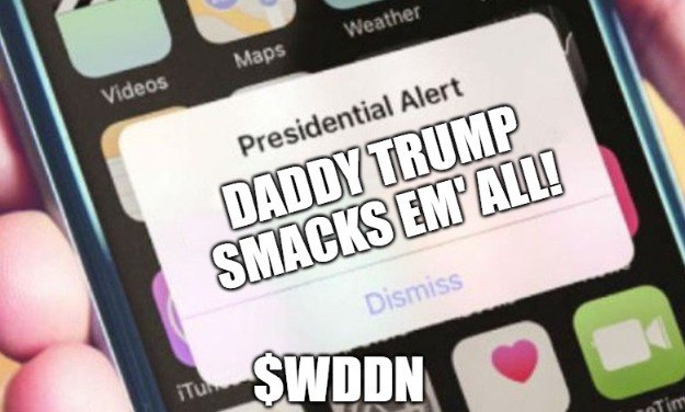 whosedaddynow's tweet photo. Presidential alert: $WDDN is holding stronk and is building towards November and beyond! We're gonna smack it out of the park 🏌️
$WDDN WHOZE DA DADDY NOW https://t.co/5cRE5LDqkr