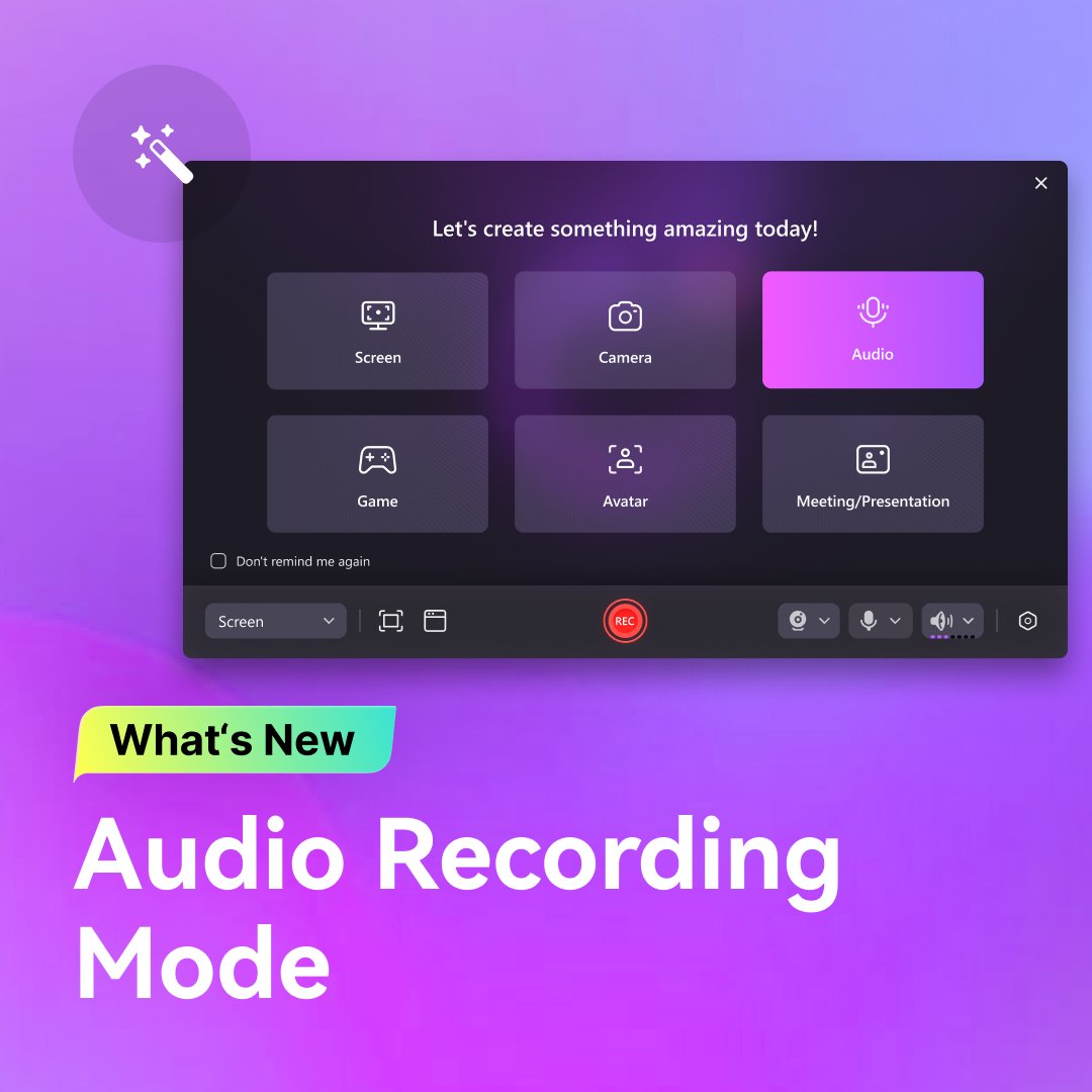 WSDemoCreator's tweet photo. @WSDemoCreator v8.0.5 New Feature Introducing - Audio Recording Mode🔊https://t.co/ngGE0EJqj6
Record your voice🗣️ and computer audio💻 simultaneously or separately. 

#democreator #wondersharedemocreator #voicerecord #recorder https://t.co/zZHQ3NIbOE