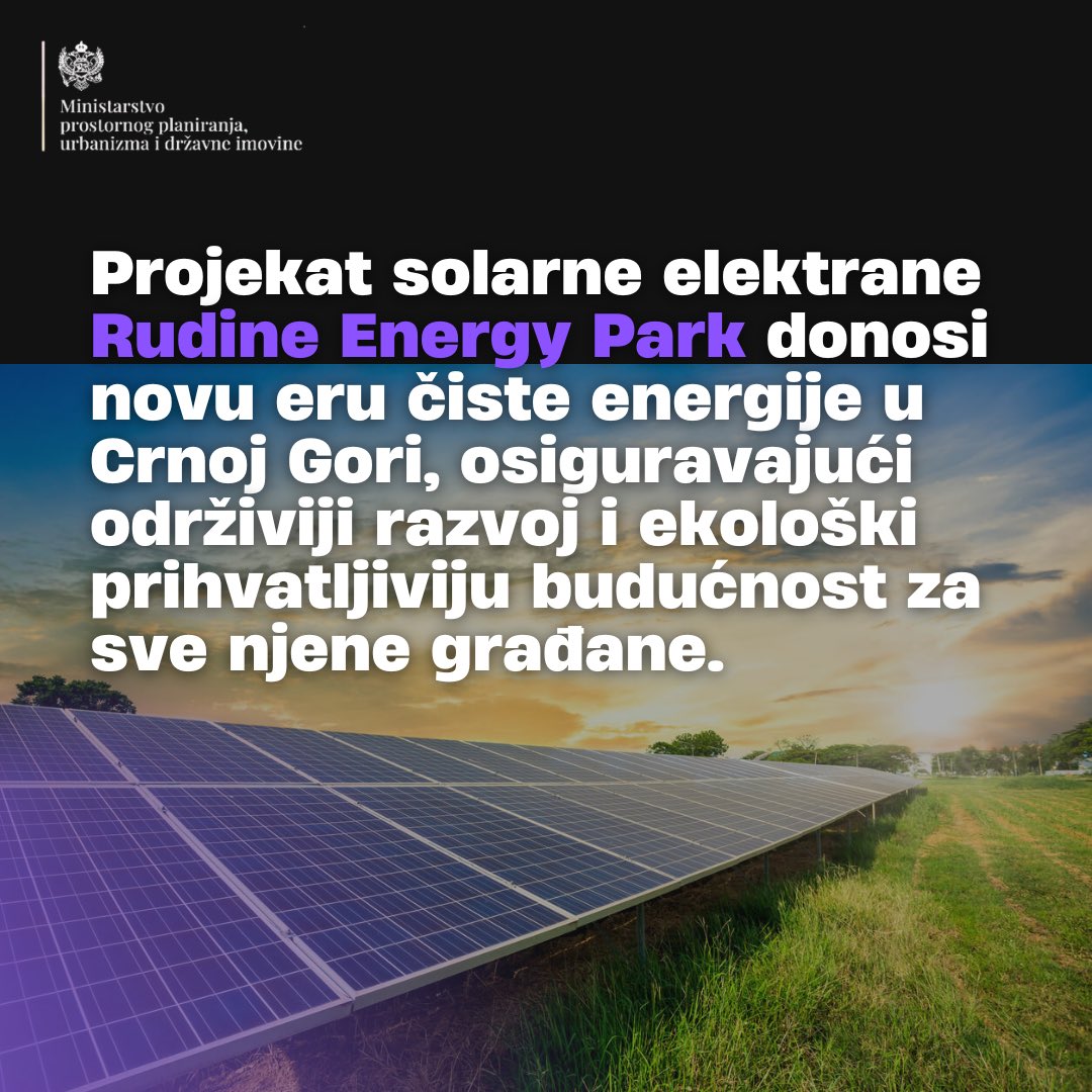 Odović je istakao važnost ovog projekta za 🇲🇪, navodeći da je izgradnja Rudine Energy Parka ključni korak ka energetskoj nezavisnosti i održivosti zemlje.