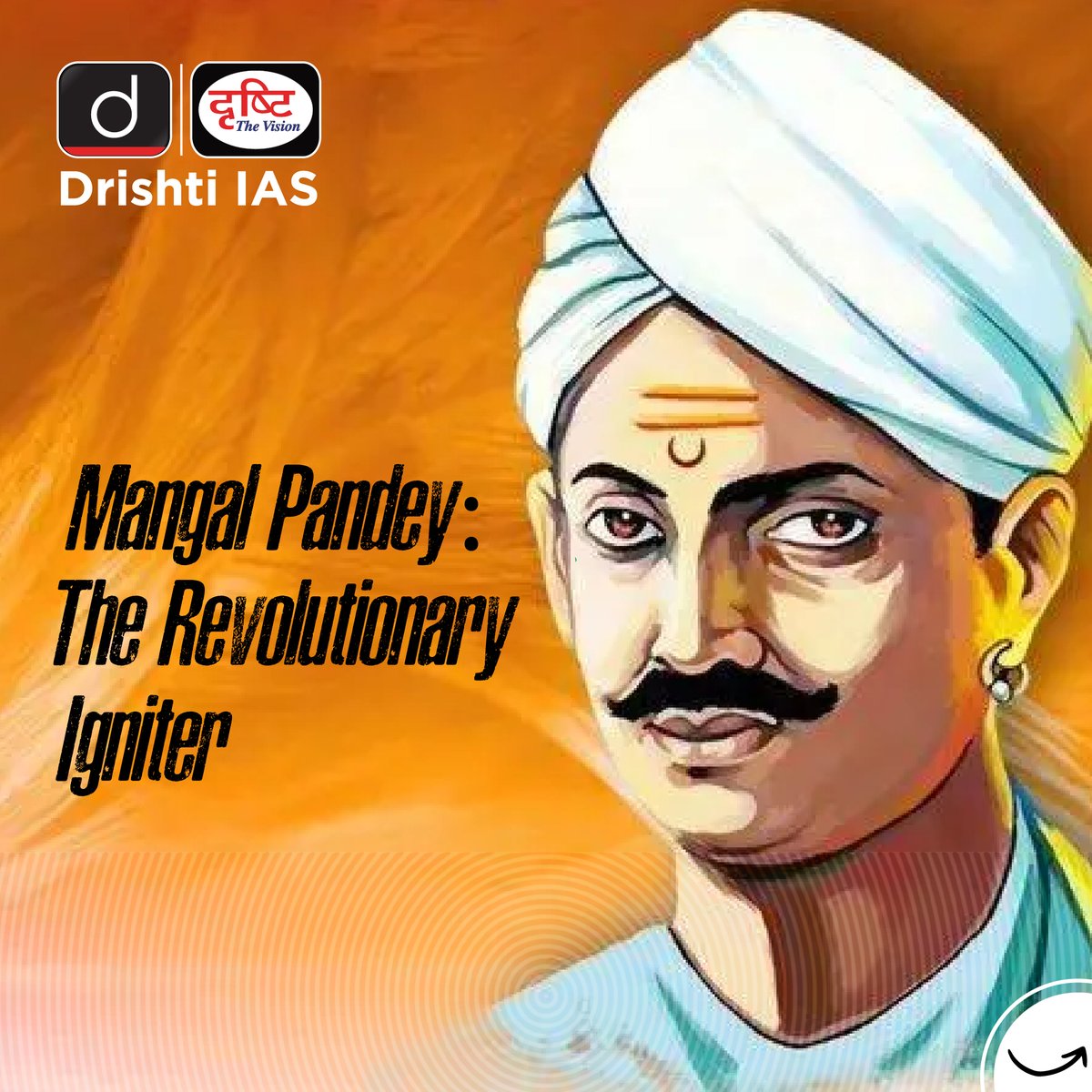 drishtiiaseng's tweet photo. Know about Mangal Pandey: The Revolutionary Igniter
#DrishtiDailyBrief #MangalPandey #Ballia #UttarPradesh #Soldier #BritishEastIndiaCompany #FirstWarOfIndependence #Rifles #AnimalFat #Behrampur #IndependenceWar #IndianSoldier #FreedomFighter #UPSC #IAS #DrishtiIAS #DrishtiIASEnglish