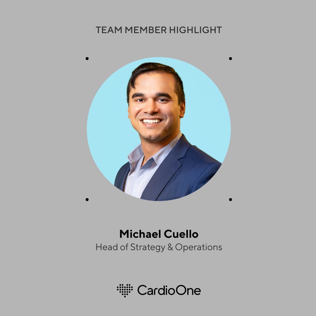 Cardio_One's tweet image. Meet Michael Cuello, Head of Strategy &amp;amp; Operations at CardioOne! Michael enhances efficiency, drives innovations, and sets quality benchmarks. His leadership supports independent cardiology practices. We're grateful for his commitment and impact. Thank you, Michael!