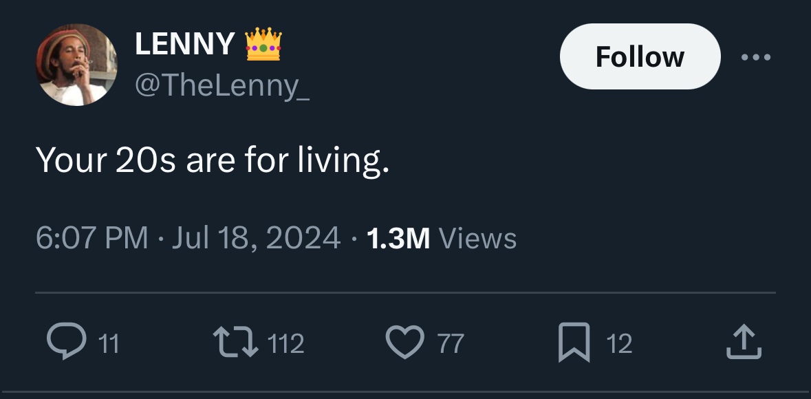 warobusiness's tweet photo. Don’t use your age as an excuse to make horrible decisions that you’ll regret for the rest of your life https://t.co/5FI33MyL2V