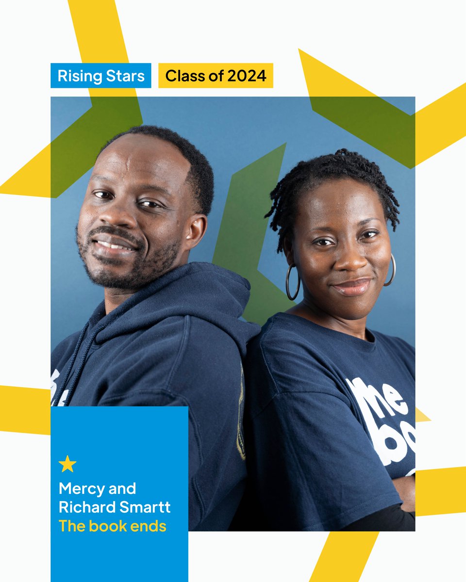 thebookseller's tweet photo. @Book_Fair Congratulations to our Rising Stars Richard and Mercy Smartt, owners of @thebookendslive ✨

Discover #TheBooksellerRisingStars 👉 https://t.co/RJ960f8auT https://t.co/WwIypuTIhS