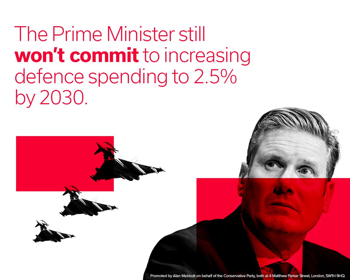 The world is more dangerous now than it has been at any time since the end of the Cold War.

Why won't the Labour Government commit to increasing defence spending?