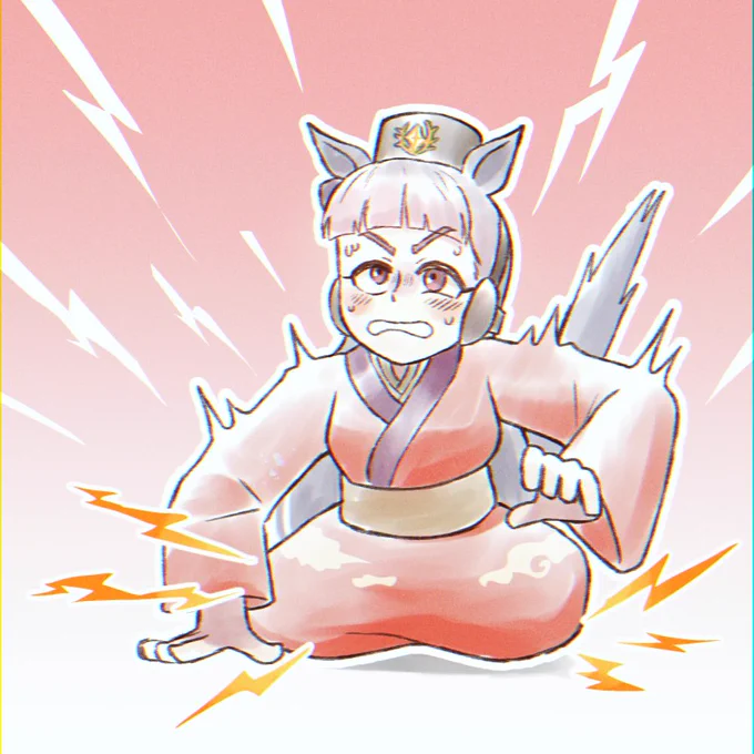 ボツ絵正座で足が痺れたゴルシこれほんと痛い 