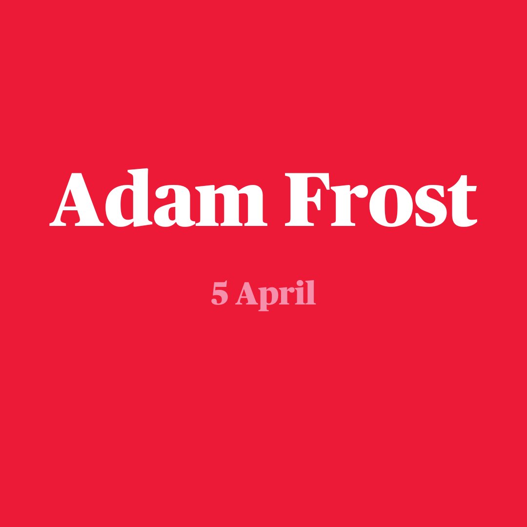 'Enjoy the moments, find your own way, and don't worry about what anyone else thinks' - Frost 🪴

Sat 5 April...
Award-winning British garden designer and BBC Gardeners’ World presenter, Adam Frost, is heading back out on tour!

❗Book Now❗
ow.ly/QOxC50SF1tX