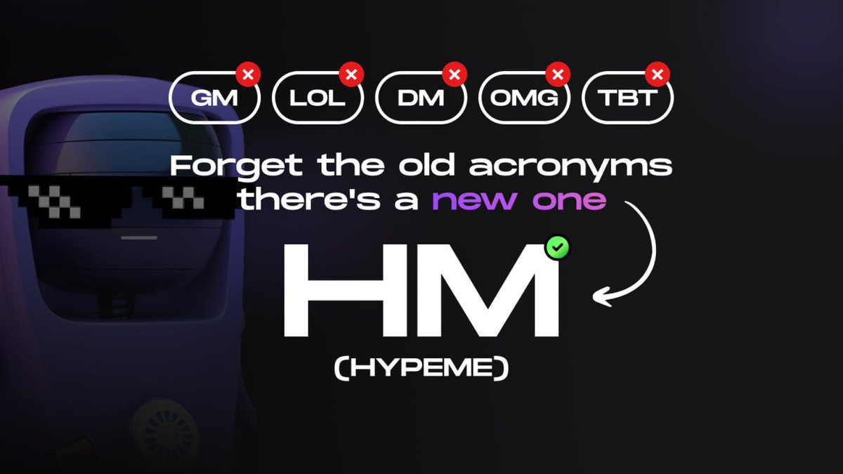 hypergpt's tweet photo. Tired of old acronyms like "GM" and "LOL"? 😩 A new trend is here! Get ready for "HM"—HypeMe! 🚀✨
Want to kickstart your day with some hype? Drop "HM" below and tag your friends to get hyped!
How about us? 🙄 We’re already Hyper! 💥💪 #HyperGPT #HypeMe #NewTrend
Let’s make it viral! 🌟👊