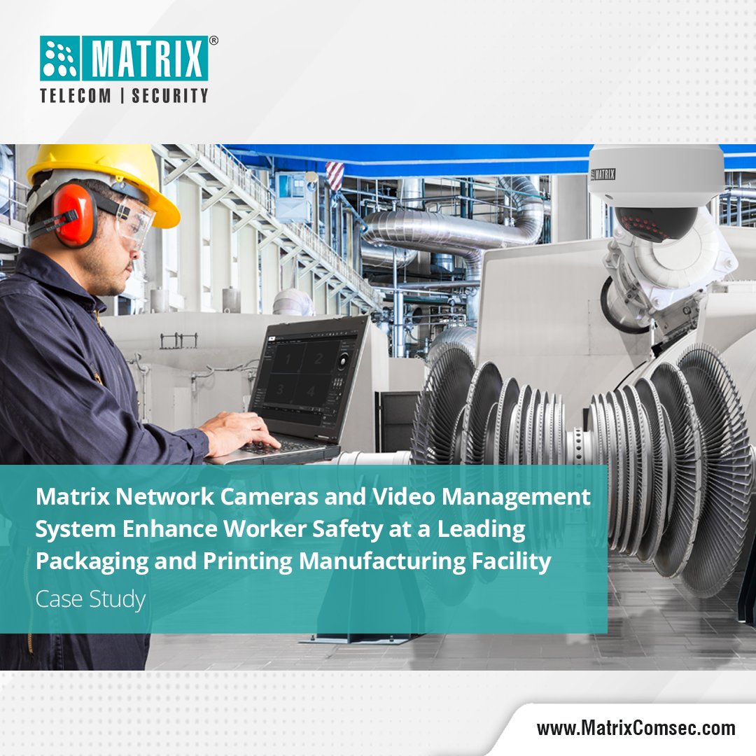 Matrix_Comsec's tweet photo. The absence of a video surveillance system in the printing and packaging facility posed significant security risks, jeopardizing employee safety.

Matrix provided proactive security solutions for the manufacturing facility. 

Read the full solution at: https://t.co/lmUK4Wfu14 https://t.co/cYjWpsu9Ly