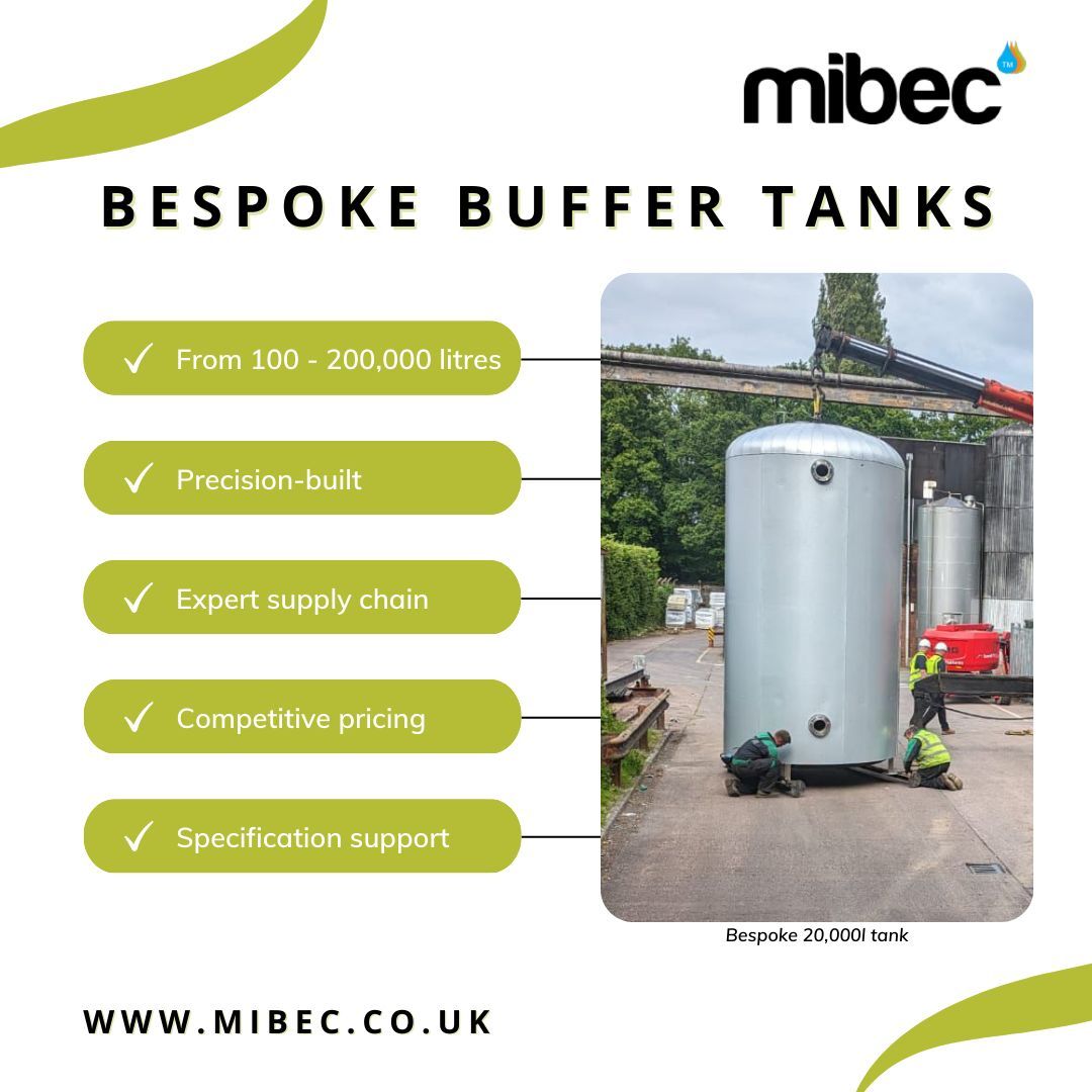 MibecLtd's tweet photo. This is one of our bespoke designed, cost-effective buffer tank solutions ready to leave to go to our customer. This 20,000l tank was made to their exact requirements. Visit our website to find out more: https://t.co/3njYunRS5N  or call us at 01782 959170 to discuss your project. https://t.co/BSqacDQ6YK