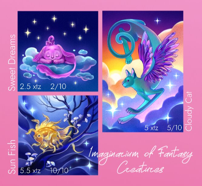 ✨️✨️ IMAGINARIUM OF FANTASY CREATURES ✨️✨️

3 unique creatures are united by a single fairy-tale world with its own story that has not yet been told... Who will reveal the secret of this magical world?

objkt.com/collections/KT…