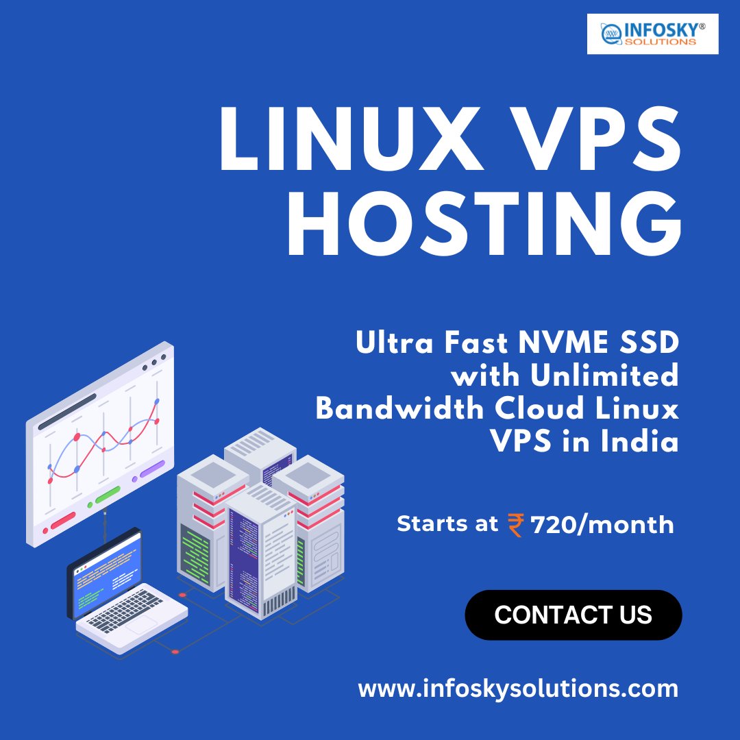 infoskysolution's tweet image. Linux VPS Hosting!
Our VPS Hosting Plan is designed with a high-configuration server.
Learn more:  infoskysolutions.com/linux-vps-host…
#vpshosting #hosting #linuxvpshosting #infoskysolutions