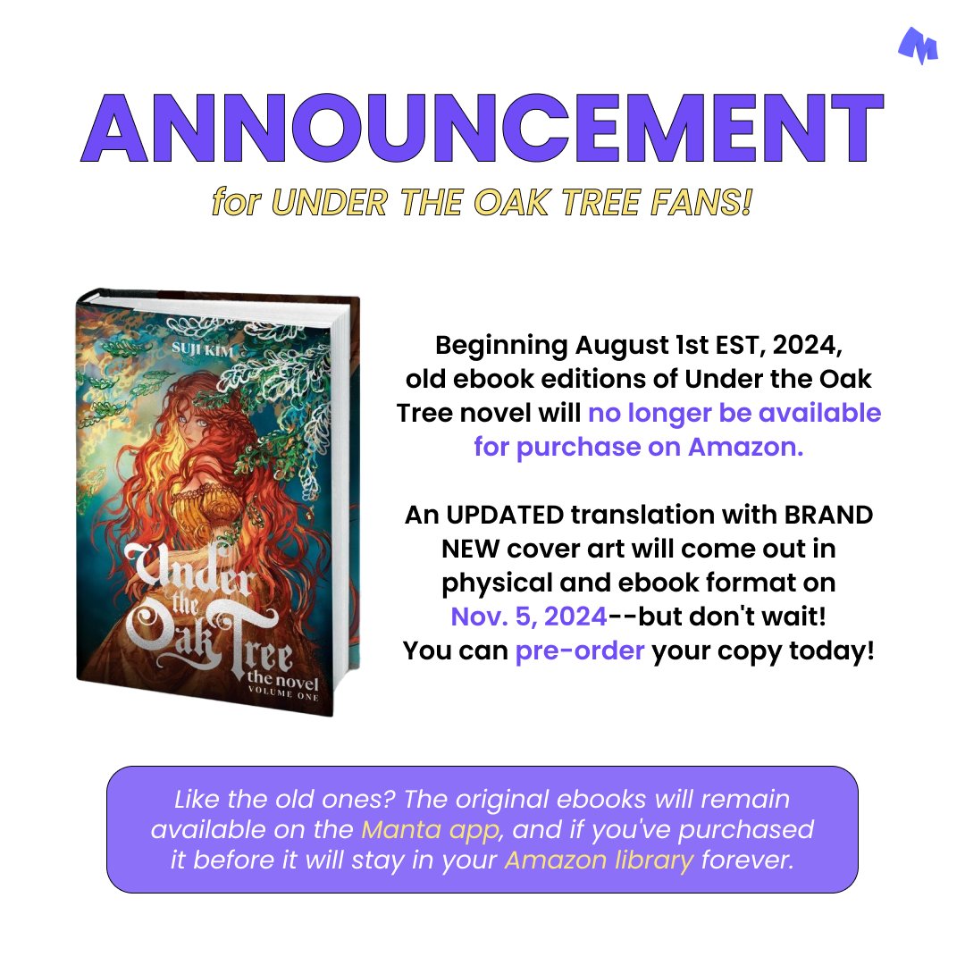 MantaComics's tweet photo. Pre-order your copy now!
📕: https://t.co/NhcozH9gMQ

#MantaComics #UndertheOakTree #Amazon #Preorder https://t.co/TtabXaKkM8