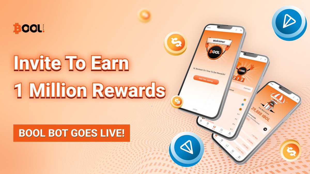 DeepSafe_AI's tweet photo. Exciting Announcement from Bool Network! 🚀

We are thrilled to announce the launch of Bool Bot, our innovative Web3 application designed for the TON ecosystem, now available on Telegram! 🌟

Invite To Earn Now 👉 https://t.co/dGUhkgSiY4

$tBOL Airdrop Opportunities:
- Account Score: + $tBOL
- Invite Friends: + 5% $tBOL
- DHC Staking: + $tBOL (coming soon)
- Join Bool Community: +50 $tBOL

Bool Bot will provide a variety of functionalities including:
🔹 Staking & swaps
🔹 Raffles & games
🔹 Social media tasks & referrals
🔹 Invitations, and much more!

Bool Bot serves as a user-friendly gateway for people worldwide to seamlessly join the Web3 community and earn exclusive $tBOL rewards.

Join our Telegram community today and discover the limitless possibilities with Bool Bot!

#BoolNetwork #Web3 #CryptoRewards #BoolBot #tBOL #CryptoCommunity