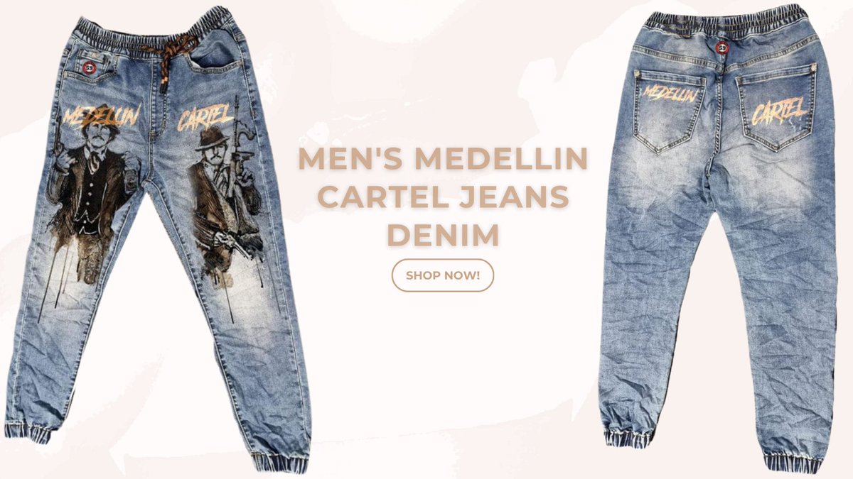 serrabahshop's tweet photo. Upgrade your look with our Men's Medellin Cartel Jeans Denim! Premium quality, perfect fit, and ultimate style in one pair of jeans. Ideal for any occasion.

Shop Now! https://t.co/FsY3hWSwXs

#MensFashion #DenimJeans #menclothing #SerraBah #SBBoldfashion #blackownedbusiness https://t.co/QzS6xks0Uu