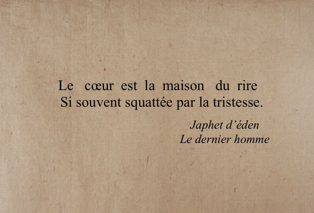 japh_eden's tweet photo. La maison du rire…
#citation https://t.co/j87mi30UHu