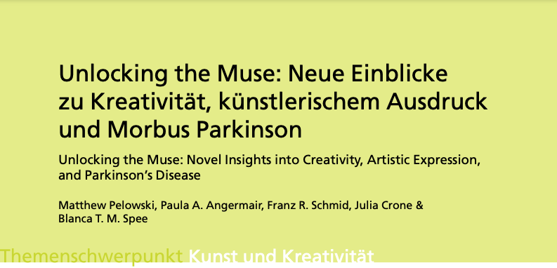 Kann man über Kreativität neue Einblicke in Krankheiten wie Parkinson erhalten? Das ist es, womit sich unser Projekt unlockingthemuse.univie.ac.at beschäftigt. In einem neuen Artikel in "Psychologie in Österreich" geben wir genauere Einblicke in unsere Arbeit:
researchgate.net/profile/Matthe…