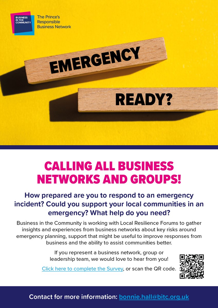 How prepared are the businesses in your network to withstand and recover from emergencies such as floods, power outages or terror attacks? How could they support their communities in response?

Share and take part in this survey to give us your views: eu.research.net/r/UBENP_Survey