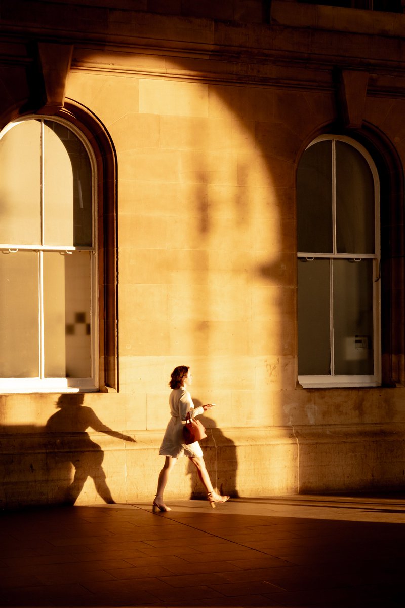 A moment in Newcastle's Central Station a few nights ago when the sun made a surprise appearance #newcastleupontyne #streetphotography