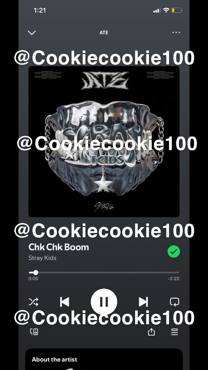 Cookiecookie100's tweet photo. 17시
Spotify

#StrayKids #스트레이키즈 #ATE #ChkChkBoom #ChkChkBoom_Burningtime https://t.co/00gBS2yayZ