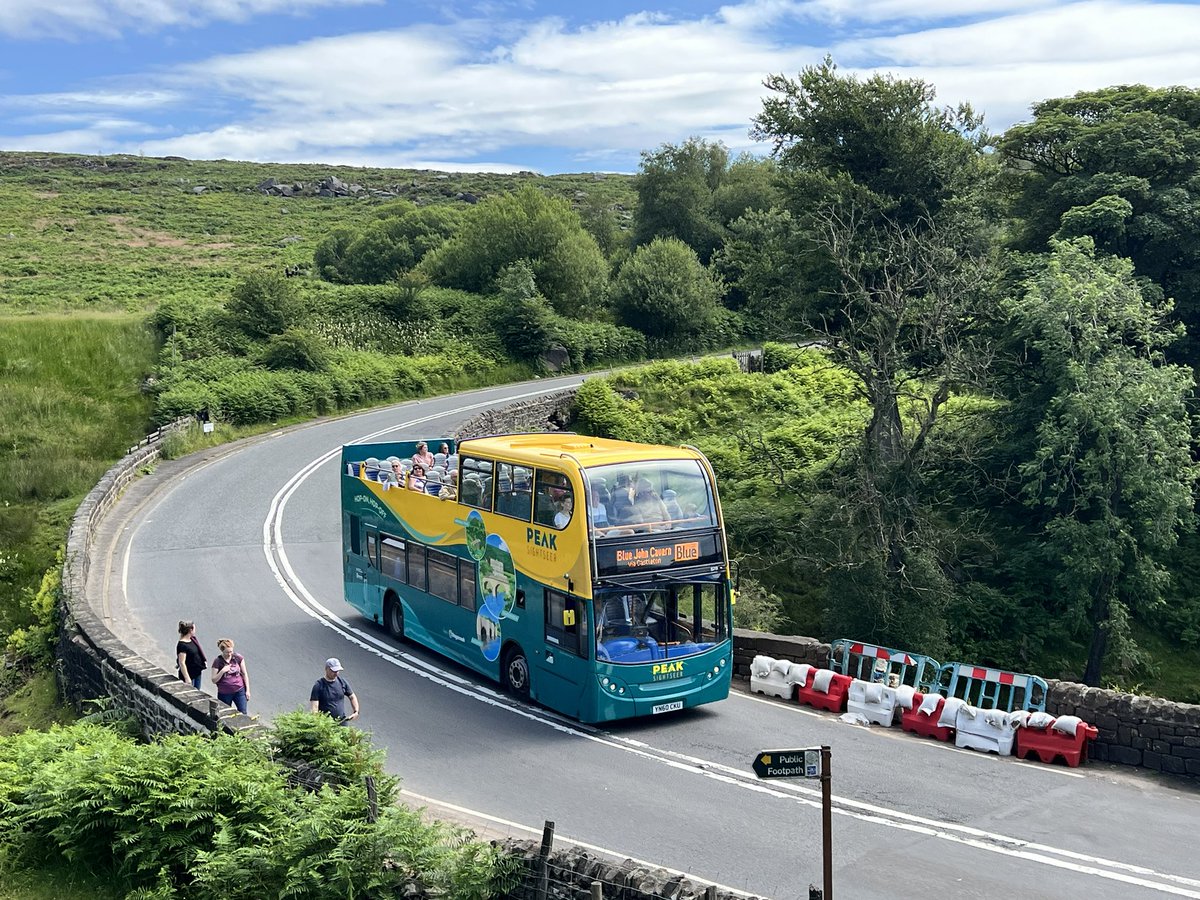 Out walking in the beautiful Peaks yesterday and observed this beauty in green and yellow rounding the corner and delighting visitors with spectacular views of the Hope Valley 😍