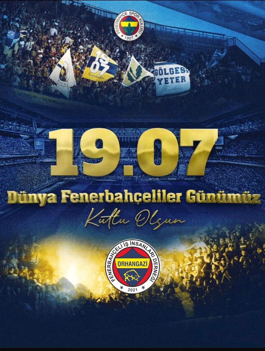 Bugün, 19.07!
Bugün, seni sevenler için en anlamlı gün! 
Hiç sönmemek üzere yakılan Fener’in ışığı milyonları aydınlatıyor…
İyi ki Fenerbahçe, Sonsuza Dek Fenerbahçe 💛💙