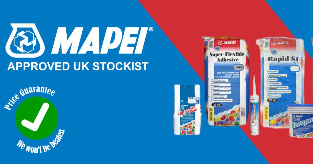 TargetTiles's tweet photo. Mapei Super Flexible Adhesive on sale now!

Fix Ceramic, Porcelain &amp; Natural stone to walls &amp; floors with this strong and versatile adhesive.

Underfloor Heating ✅
Wet Rooms &amp; Shower Areas ✅
Wooden Floors ✅
All Tile Types ✅
Interior &amp; Exterior ✅

👉 https://t.co/nxFa8zai32 https://t.co/LwSzJisEL1