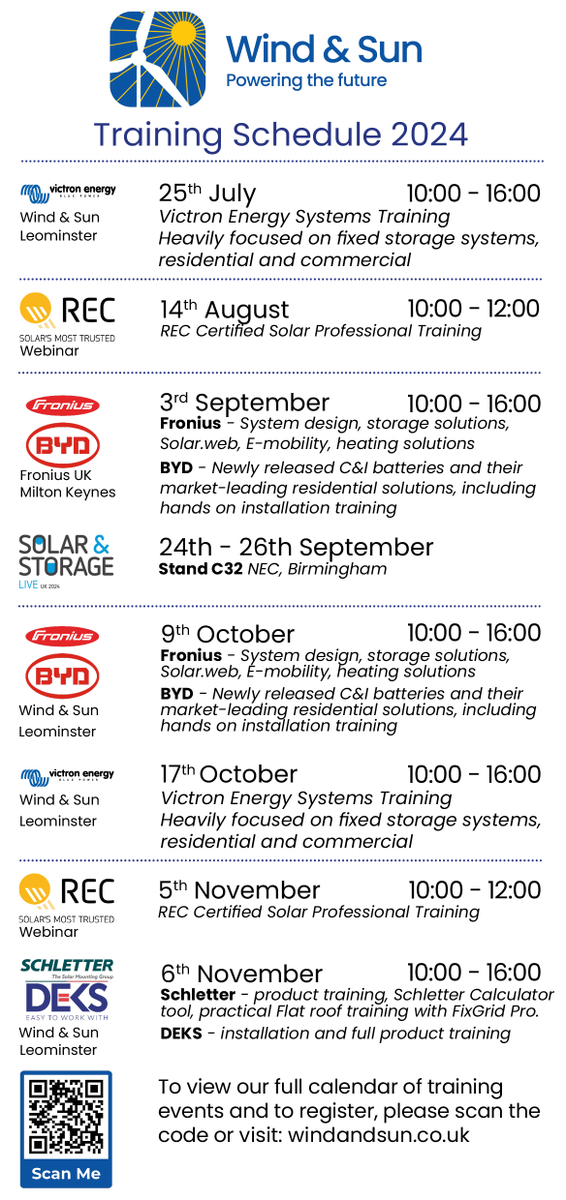 We offer a continuous stream of renewable energy training courses as a benefit for our trade account customers. There's still time to register for our next #installer training session.
Login and register below: bit.ly/3VlVltO
