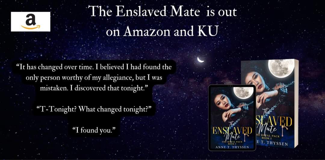 annetthyssen's tweet photo. The Enslaved Mate is now out on Amazon and KU
Please remember to review! ❤

#book #paranormalromancebooks
#bookremmondation
#bookinstagram #booktok #amazon #kindleunlimited #reader #newrelease #BookTwitter https://t.co/KvhLsHlilJ