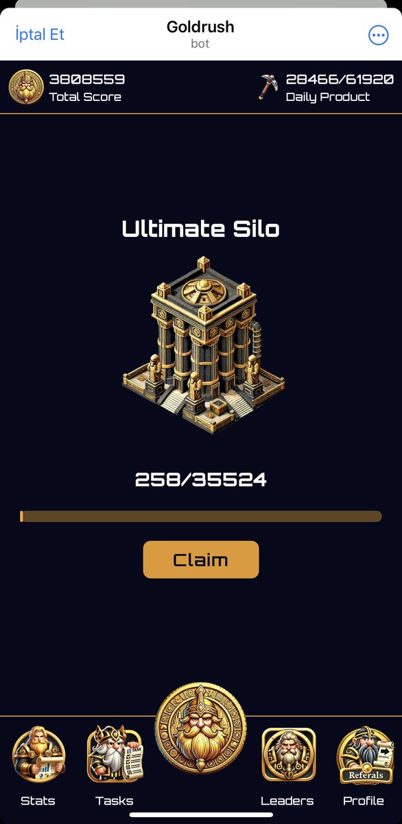 Yeni Telegram oyunu  Gold Rush başlamıştır. Arkadaşlarını davet edip sende liderlik sıralama yerini alıp gelecek AirDrop’tan payını al
Aşağıdaki linkten kayıt olabilirsin ;)
t.me/Goldrushgames_…

#Goldrush #airdropcoins #ödül #kripto #CatsAreFamily #BlumPoints #hamster_kombat