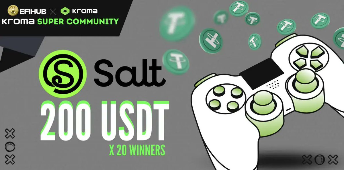 SaltApp🧂 (@salt_tradingapp) on Twitter photo Join our campaign @Salt_TradingApp x <a href="/EFihubdotio/">EFIHUB 🦀</a> campaign on
Now:🚀 : app.galxe.com/quest/EFIHUBdo…
#Giveaway #Airdrop #event #Kroma Join our campaign @Salt_TradingApp x <a href="/EFihubdotio/">EFIHUB 🦀</a> campaign on
Now:🚀 : app.galxe.com/quest/EFIHUBdo…
#Giveaway #Airdrop #event #Kroma